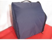 Soft side loading case for 8 bass accordion blue